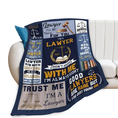 Lawyer Humor Quotes Blanket: Witty Legal Slogans for Courtroom Fans
