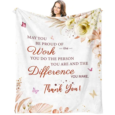 Thank You Appreciation Blanket: Proud of Work and Difference