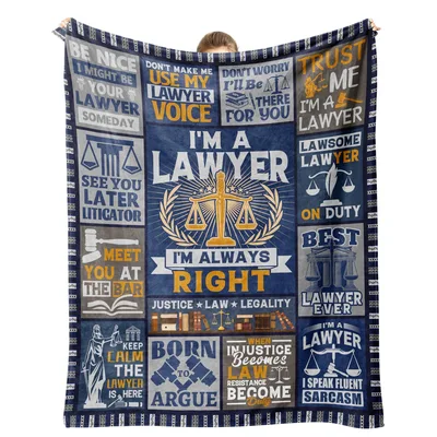 Lawyer Humor Justice Scales Blanket for Legal Professionals