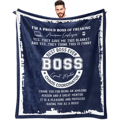 Boss Appreciation Funny Blanket Celebrating Chaos Coordinators