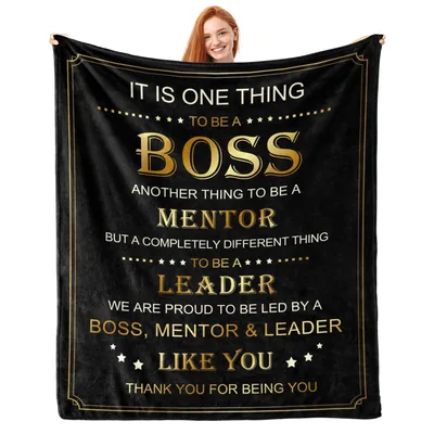 Boss Appreciation Blanket: Boss Mentor Leader Thank You Design