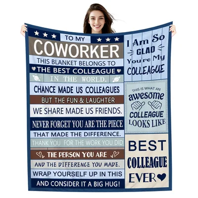 Coworker Appreciation Message Quilt Blanket Best Colleague Ever Design
