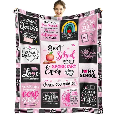School Secretary Appreciation Blanket featuring Best Ever