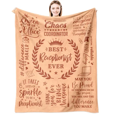 Receptionist Appreciation Blanket: Best Receptionist Ever Design