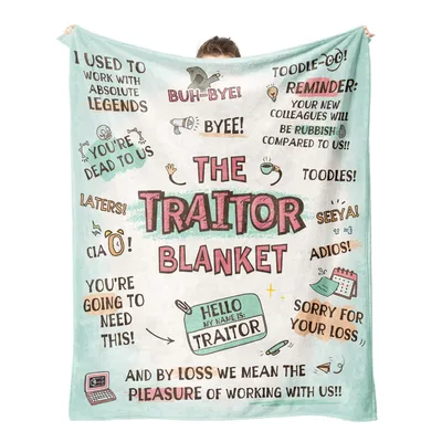 Coworker Farewell Funny Blanket: The Traitor Blanket Design