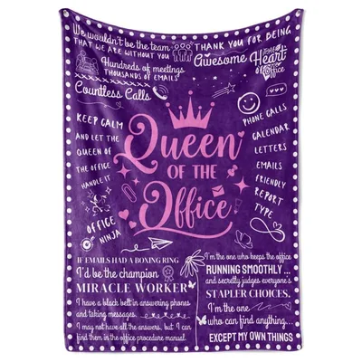 Office Assistant Appreciation Blanket: Queen of the Office Design