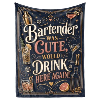 Bartender Humor Cocktails Blanket for Bar Lovers
