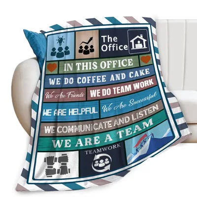 Office Team Motivational Quotes Blanket
