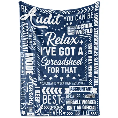 Accountant Spreadsheet Humor Blanket for Auditors and Coworkers