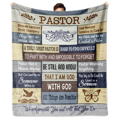 Pastor Appreciation Humor Blanket Celebrating Faith and Service