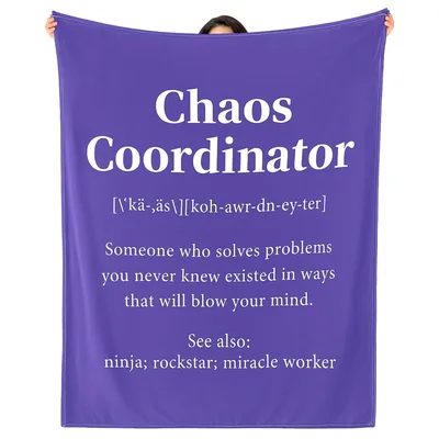 Chaos Coordinator Humor Blanket