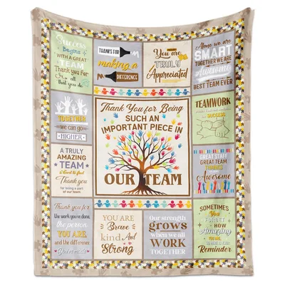 Coworker Appreciation Team Blanket: A Collage of Gratitude and Unity