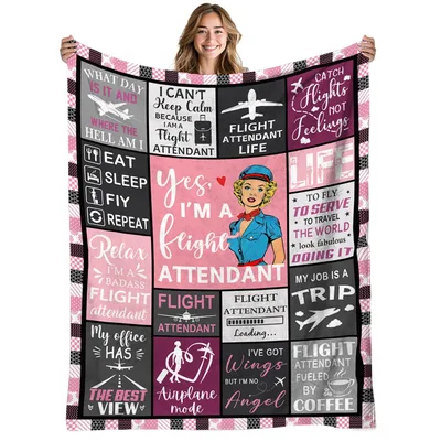 Flight Attendant Life Blanket: Yes, I'm a Flight Attendant Design