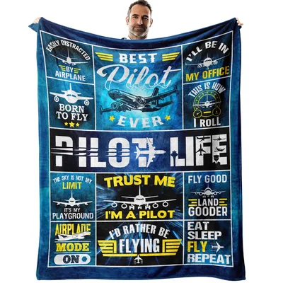 Pilot Life Aviation Words Blanket: Best Pilot Ever Design