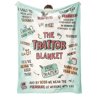 Traitor Farewell Coworker Words Blanket for the Departing Legend