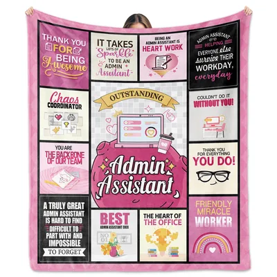 Admin Assistant Word Collage Blanket: A tribute to office