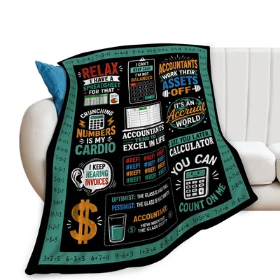 Accountant Funny Quote Design Blanket for Spreadsheet Lovers