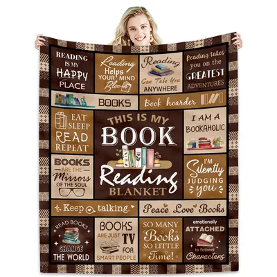 Bookworm Reader Blanket: This Is My Book Design for Literary Lovers