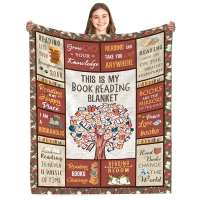 Book Lover Reading Tree Blanket featuring a tree made of books