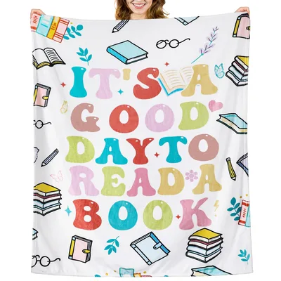 It's a Good Day Blanket: Colorful Reading Design for Book Lovers