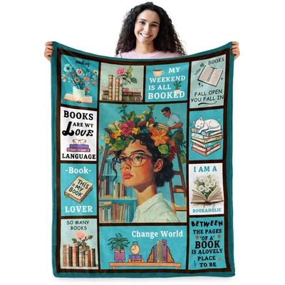 Book Lover Reading Blanket: Weekend Is All Booked Design