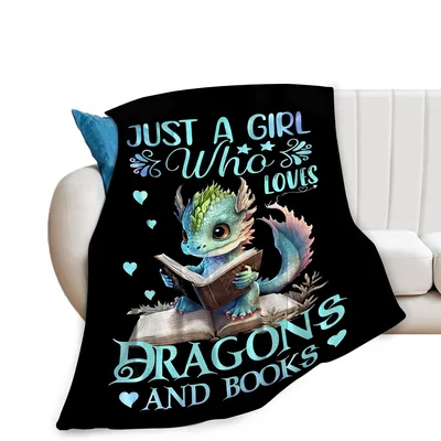 Dragon Reader on Midnight Blanket