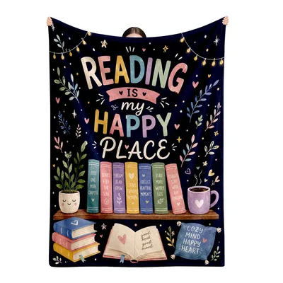 Reading Nook Night Sky Blanket: Cozy Bookshelf Design