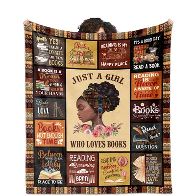 Book Lover Women Reader Blanket Celebrating the Passion for Reading