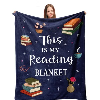 Starry Navy Book Lover's Blanket: This Is My Reading Blanket Design