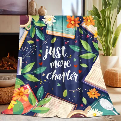Just More Chapter Book Blanket for Readers and Book Lovers