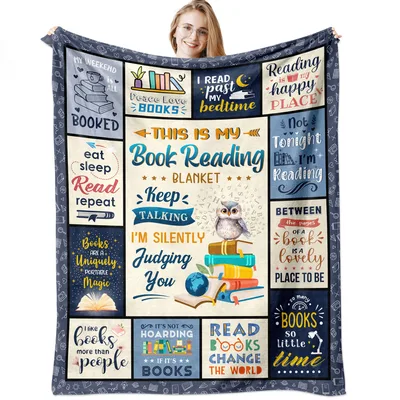 Book Lover Reading Quotes Blanket