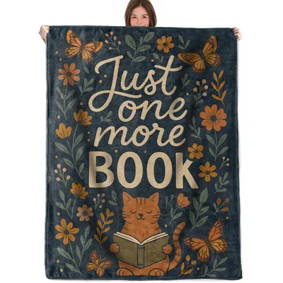 Just One More Book Blanket for Readers Who Never Finish in Time