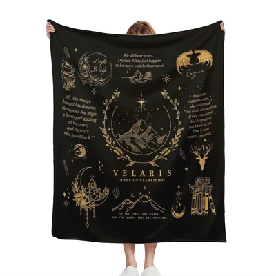 Aesthetic Blanket: Velaris City of Starlight Fantasy Book Design
