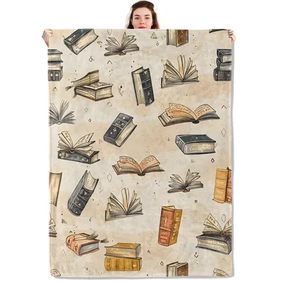 Vintage Books Pattern Blanket: A Literary Throw for Book Lovers