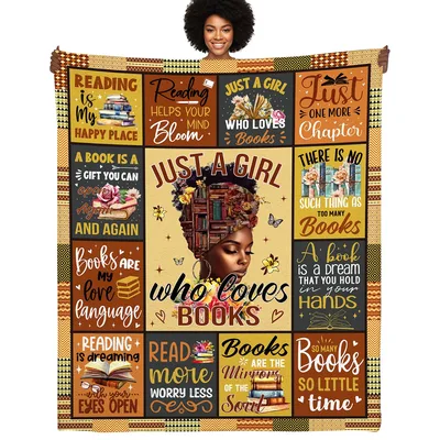 Bookish Girl Mosaic Reading Blanket