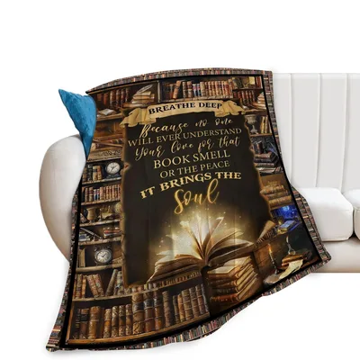 Books Smell Like Soul Blanket: A Literary Quote Design