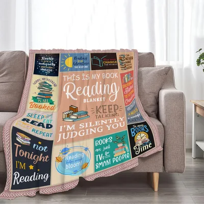 Reading Book Lover Quotes Blanket