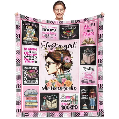 Just a Girl Blanket: A Collage of Bookish Love and Quotes