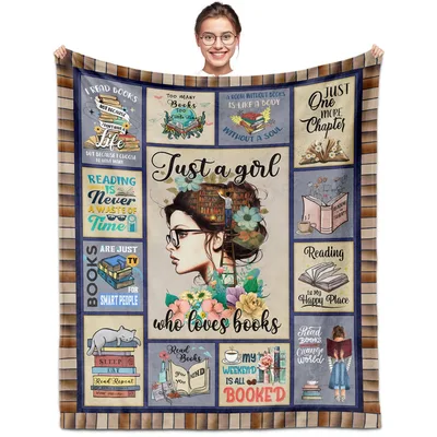 Just a Girl Who Loves Books Blanket