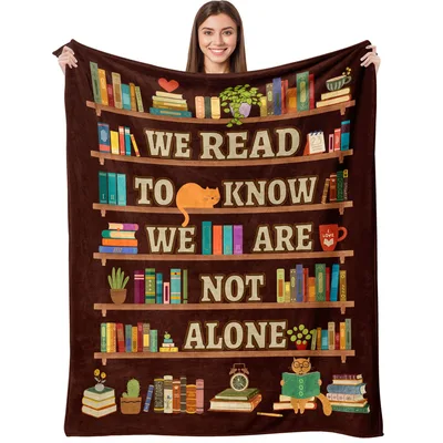 We Read to Know Blanket: Bookshelf Design for Readers
