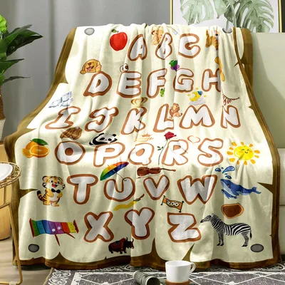 ABC Alphabet Letters Pattern Blanket for Young Learners