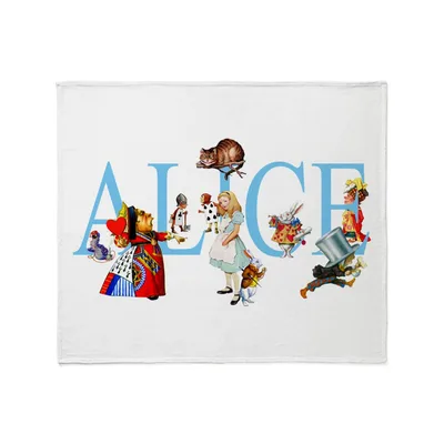 Alice and Friends Wonderland Blanket: A Classic Story Print