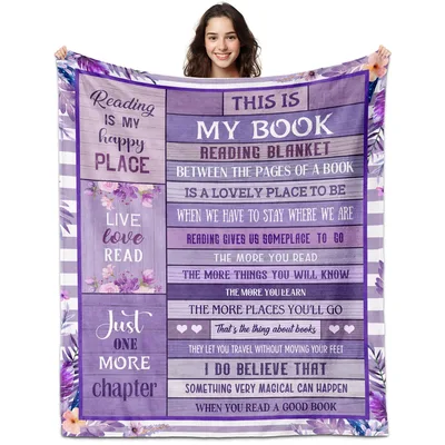 Reading Is My Happy Blanket: A Purple Book Lover Design