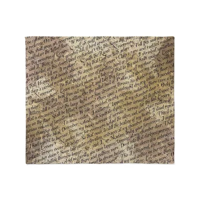 Raven Poem Text Pattern Blanket: Gothic Literary Design