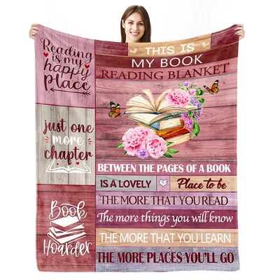 My Book Reading Blanket: A Rustic Wood Print for Book Lovers