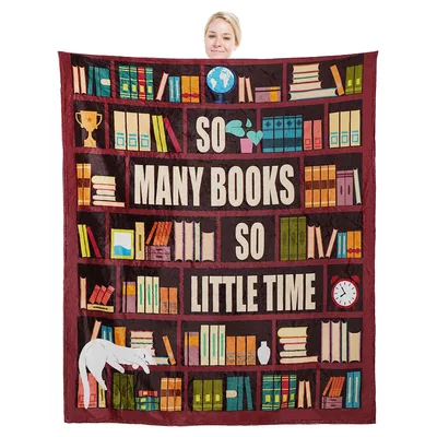 So Many Books Blanket: So Many Books So Little Time Print
