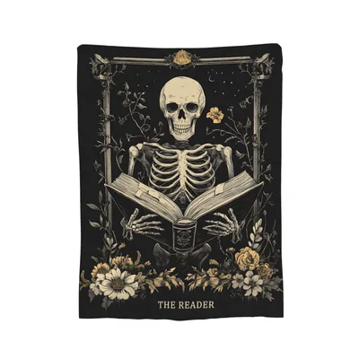 Reading Skeleton the Reader Blanket for Bookish Skeptics