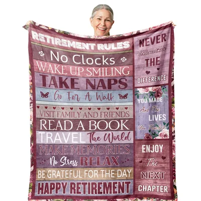 Happy Retirement Blanket featuring Retirement Rules