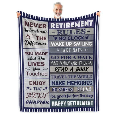 Retired Dad Blanket featuring Retirement Rules like No Clock