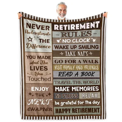 Never Underestimate Blanket: Retirement Rules Sign Design
